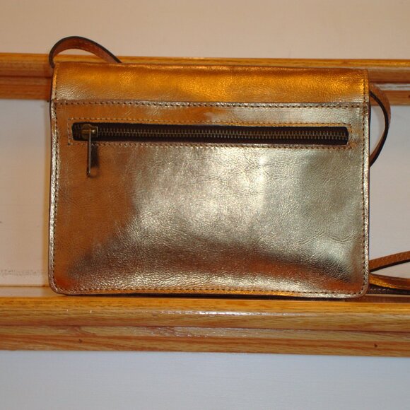 Patricia Nash Locri Distressed Metallic Crossbody Purse GOOD CONDITION! - Picture 4 of 11